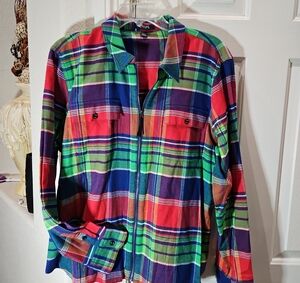 Chaps Multicolor Plaid Shirt